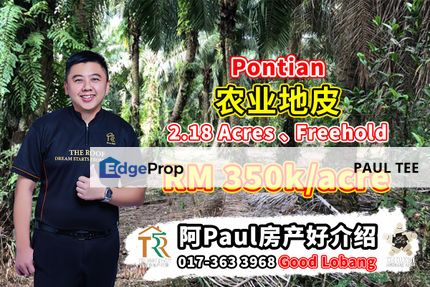 Pontian 2.1 Acres Agriculture Land For Sale, Johor, Pontian