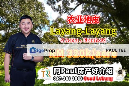 Layang-Layang 5 Acres Agriculture Land For Sale, Johor, Kluang