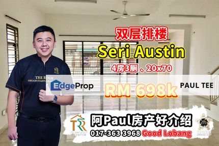 Seri Austin Double Storey Terrace House For Sale, Johor, Johor Bahru