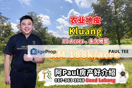 Kluang 10 Acres Agriculture Land For Sale, Johor, Kluang