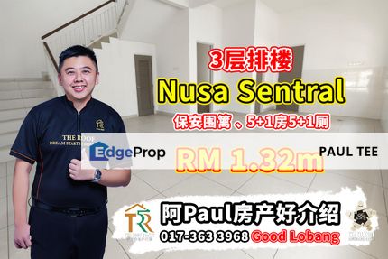 Nusa Sentral 3 Storey Terrace House For Sale, Johor, 