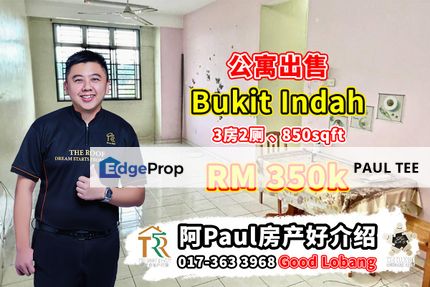 Indah Court Apartment 3 Bedroom Unit For Sale, Johor, Bukit Indah