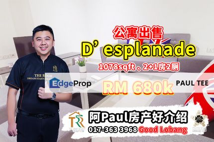 KSL D' Esplanade 2+1 Bedroom Unit For Sale, Johor, Johor Bahru