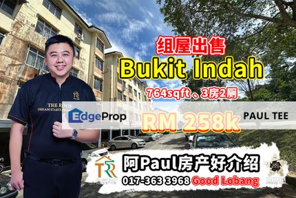 Bukit Indah Flat 3 Bedroom Unit For Sale, Johor, 
