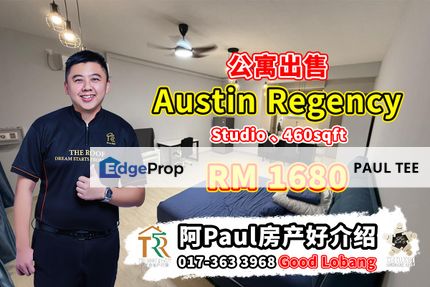Austin Regency Studio Unit For Rent, Johor, Johor Bahru