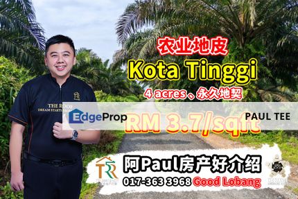 Kota Tinggi Agriculture Land For Sale, Johor, Ulu Tiram