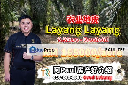 Layang Layang Agriculture Land For Sale, Johor, Kulai