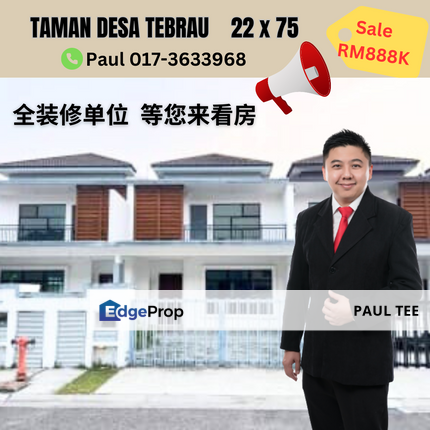 Desa Tebrau Terrace For Sale Renovated RM880K nego, Johor, Johor Bahru