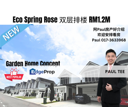 Eco Spring Rose garden home concept Terrace 30x60 For Sale , Johor, Johor Bahru