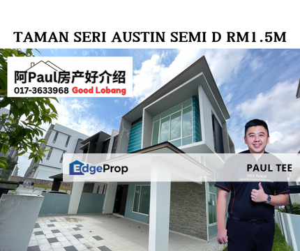 Taman Seri Austin Semi D Fully Renovated For Sale , Johor, Johor Bahru