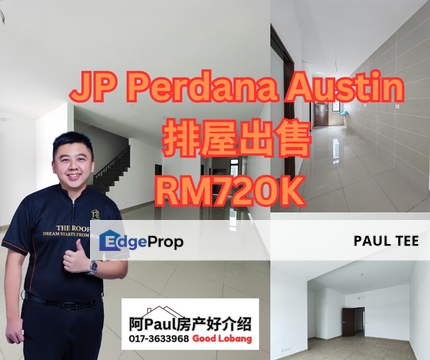 Jp Perdana Shangrila Residence 18x65 terrace For Sale, Johor, Johor Bahru
