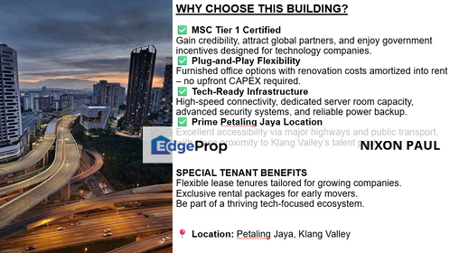Petaling Jaya MSC Tier 1 Office For Sale, Selangor, Petaling Jaya