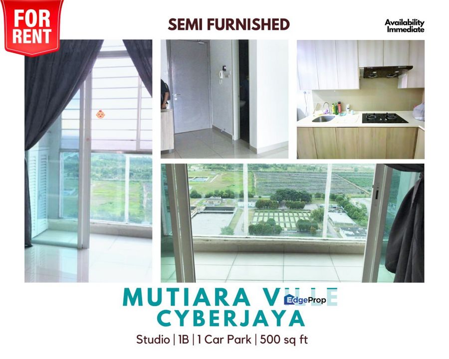Studio Mutiara Ville Cyberjaya for Rental RM1,000 By AMY OKTAVIA