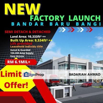 New Project Semi Detached and Detached Factory Bandar Baru Bangi, Selangor, Bangi