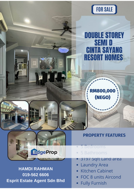 Semi D 2 Tingkat Untuk Dijual di Cinta Sayang Resort Home, Sungai Petani Kedah, Kedah, Sungai Petani