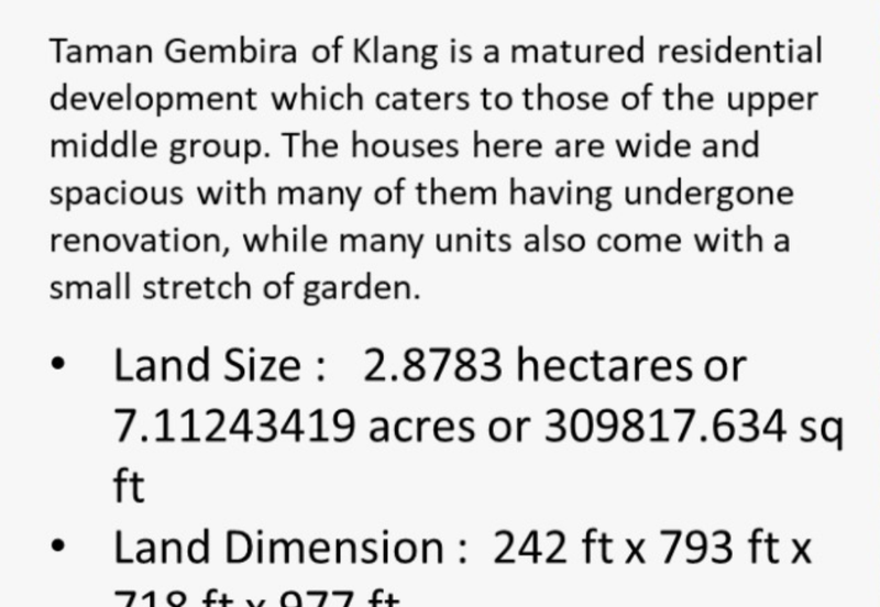 Developmental Residential Land @ Klang Selangor 