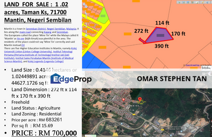 Residential Land @ Mantin Negeri Sembilan , Negeri Sembilan, Mantin