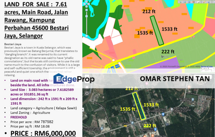 Oil Palm Agriculture Land @ Batang Berjuntai, Bestari Jaya, Selangor , Selangor, Kuala Selangor