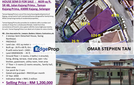 Double Storey Semi Detached @ Kajang Selangor , Selangor, Kajang