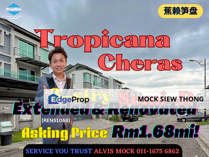 Cheap Sale Freehold 3 Storey Good Extended & Renovated Condition Semi-D House @ Tropicana Cheras, Bandar Sg Long, Selangor, Kajang