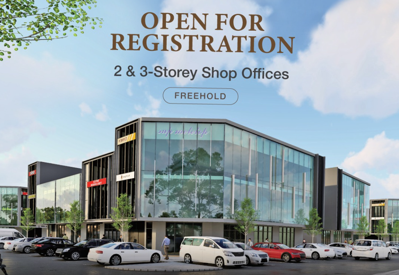 [OAKLAND SEREMBAN 2 CITY CENTRE BESIDE PLUS HIGHWAY] ROI MORE THAN 6% [FULL GLASS MODERN DESIGN 2 & 3 STOREY SHOP OFFICE] [FULL LOAN LIMITED UNITS] 