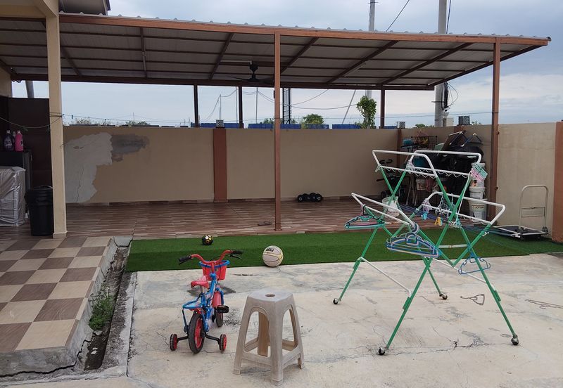 {TELUK INTAN} Rumah Corner Siap dengan awning, grill, kipas siling, aircon, heater dan lampu