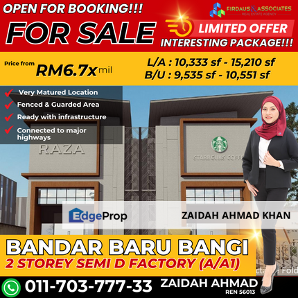  🔥🔥 This is your last chance to claim ownership of a cutting-edge industrial unit that redefines excellence in Bandar Baru Bangi 🔥🔥 No more!!!, Selangor, Bangi