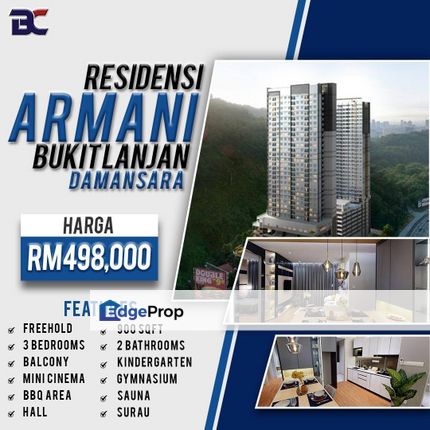 Zero Kos Projek Baru Siap Armani Residensi Bukit Lanjan, Kuala Lumpur, Damansara