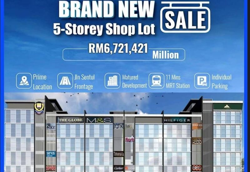 Office Shop in front Jalan Sentul Pasar,Good for Business,High Traffic