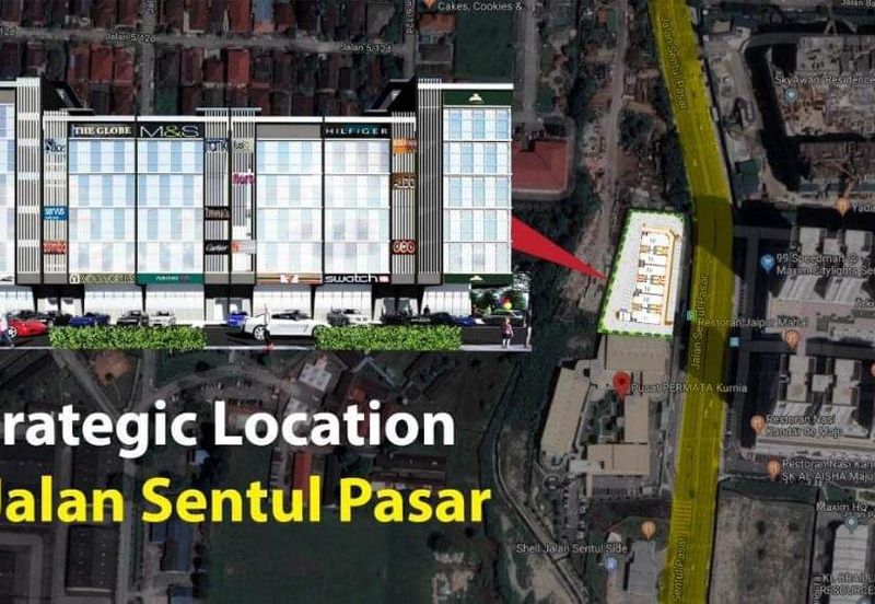 Office Shop in front Jalan Sentul Pasar,Good for Business,High Traffic