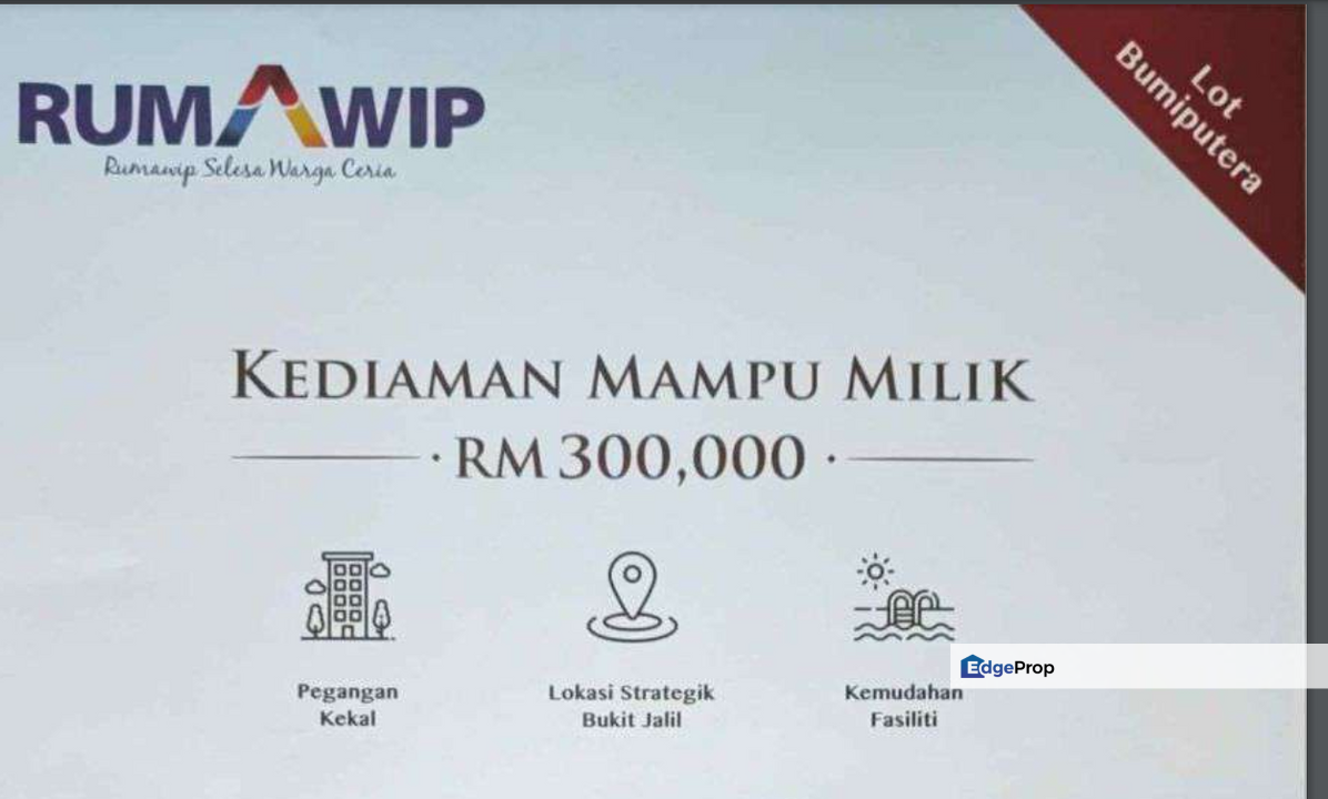 Andalan Bukit Jalil Kuala Lumpur Rumawip Mampu Milik Free SPA Freehold, Kuala Lumpur, Bukit Jalil