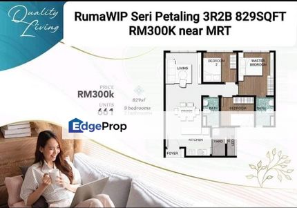 Serina Residence Sri Petaling Rumawip Walk to MRT, Rumah Mampu Milik, Kuala Lumpur, Bandar Baru Sri Petaling