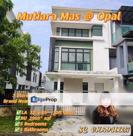 3 Storey Cluster House @ Opal Mutiara Mas, Johor, Skudai