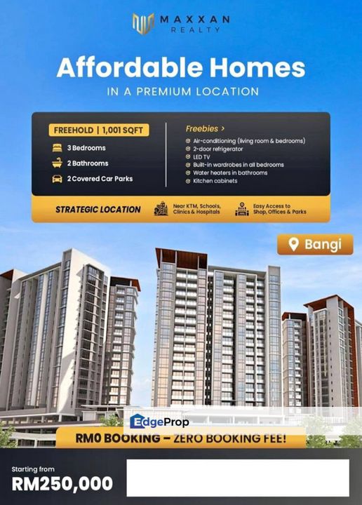 Apartment 250K Sahaja! Unit Terhad! 80% Perabot. Free Booking!, Selangor, Bangi