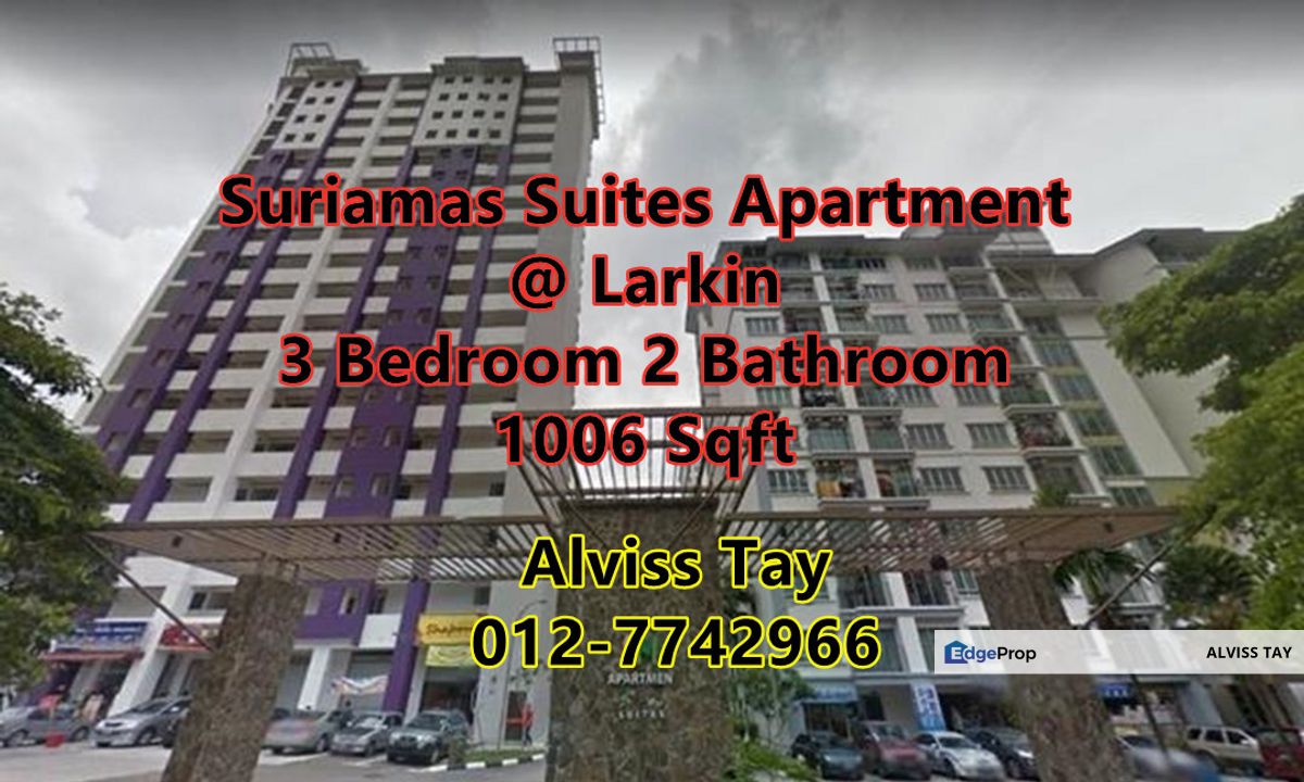 Suriamas Suites @ Larkin / Fully Furnished / Good Conditions for Sale ...