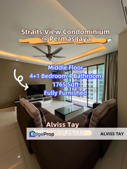 🏡 Straits View Condominium @ Permas Jaya 🏡 / Middle Floor / 4+1 Bedroom , Johor, Permas Jaya/Senibong