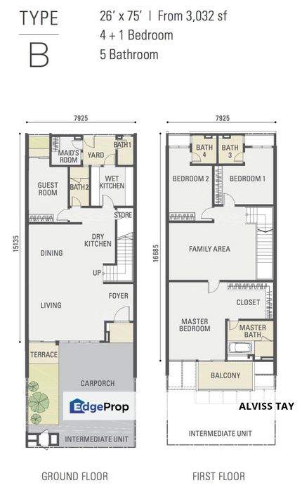 🏡 Estuari Garden @ Iskandar Puteri 🏡 Double Storey End Lot / Extra long drive way, Johor, Nusajaya