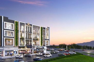 4 Sty Detached Commercial Building Facing Main Road  @ Bandar Ainsdale for Rent 