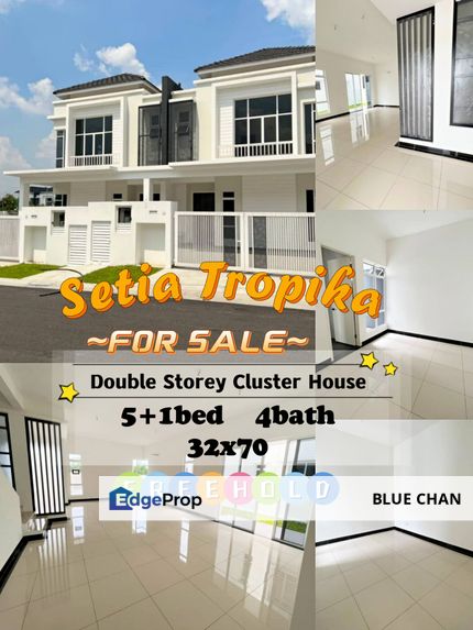 Setia Tropika Double Storey Cluster House 5+1bed , Johor, Setia Tropika