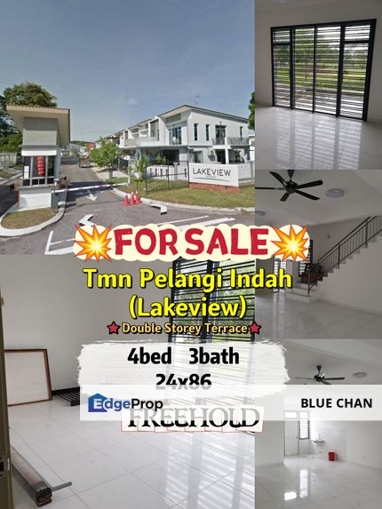 Tmn Pelangi Indah Lakeview Double Storey Terrace , Johor, Ulu Tiram