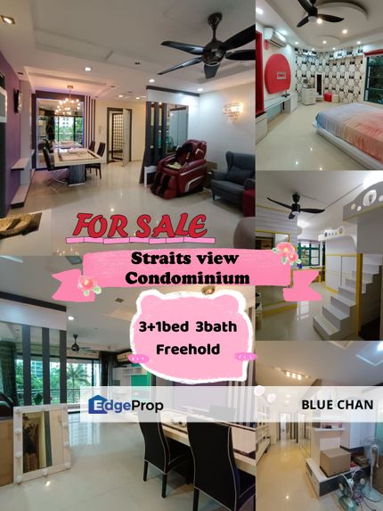 Straits view Condominium 4bed 3bath Freehold , Johor, Permas Jaya/Senibong