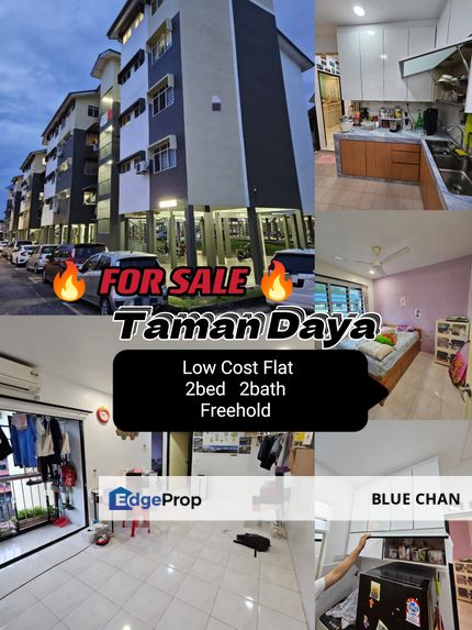 Taman Daya Low Cost Flat 2bed 2bath Freehold, Johor, Johor Bahru