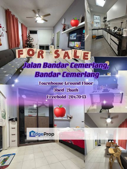 Bandar Cemerlang Townhouse Ground Floor 3bed , Johor, Ulu Tiram