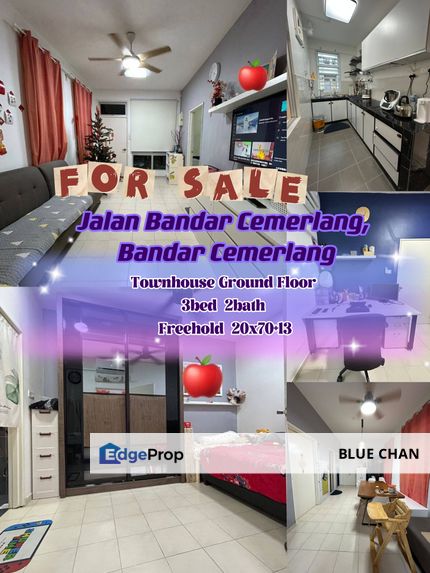 Bandar Cemerlang Townhouse Ground Floor 3bed , Johor, Ulu Tiram