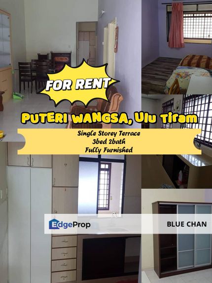 Puteri Wangsa Single Storey Terrace 3bed 2bath, Johor, Ulu Tiram