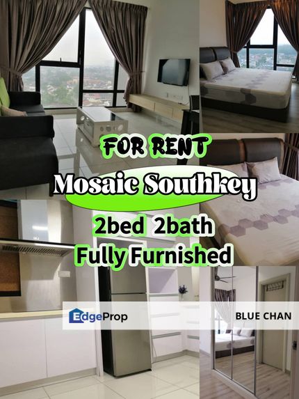 Mosaic Southkey 2bed 2bath Fully Furnished , Johor, Johor Bahru