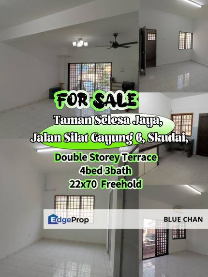 Tmn Selesa Jaya 2 Storey Terrace 4bed 3bath 22x70, Johor, Skudai