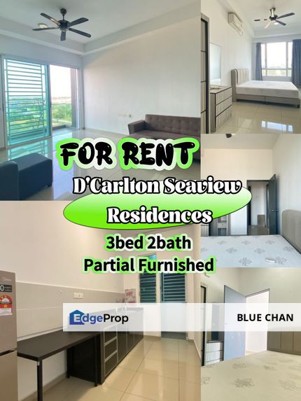 D'Carlton Seaview Residences 3bed 2bath For Rent , Johor, Masai