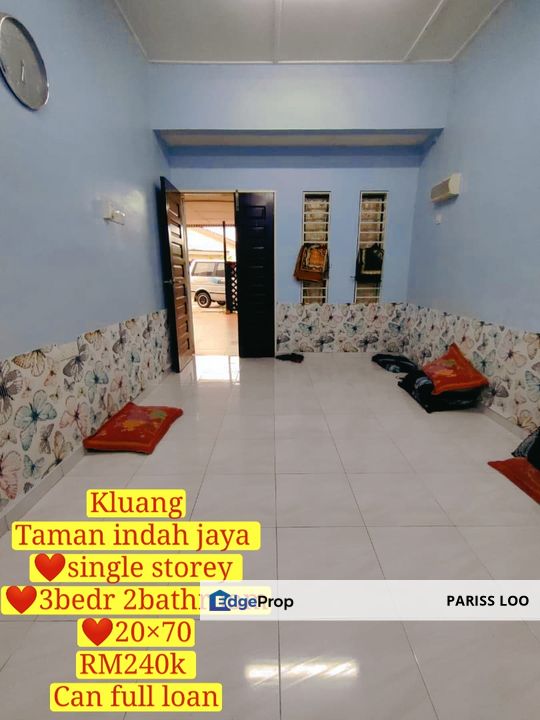 taman indah jaya kluang johor CAN FUII LOAN AB169 for Sale RM240,000