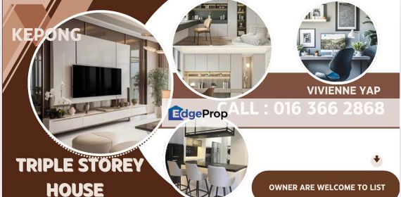 Triple Storey Sg Buloh Kepong Sri Sinar , Kuala Lumpur, Segambut